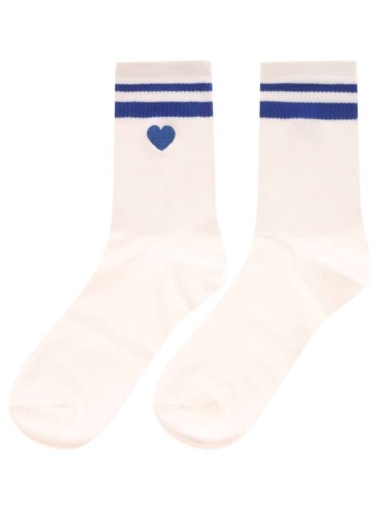 💕 Zwillingsherz Tennissocken "Heart" Blau Navy
