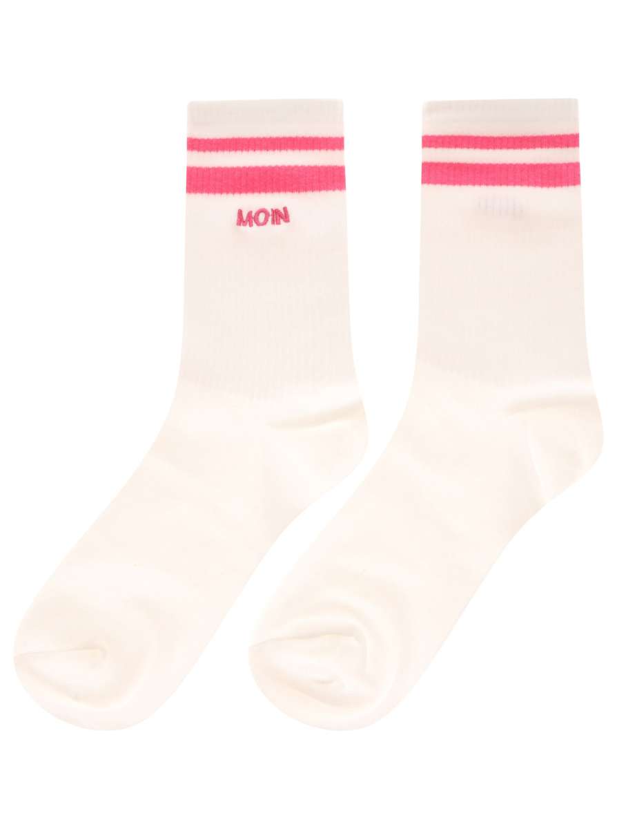 💕 Zwillingsherz Tennissocken "Moin" Pink