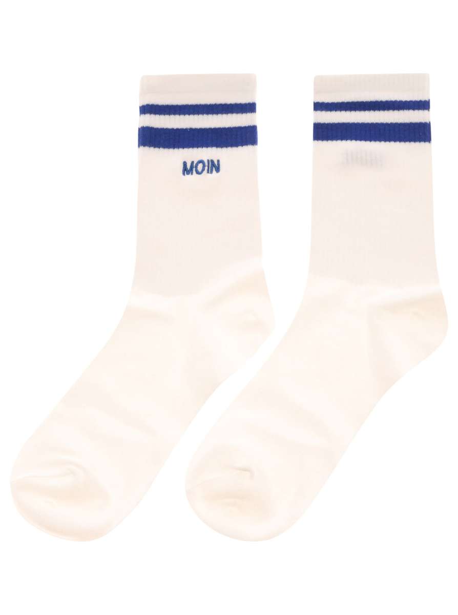 💕 Zwillingsherz Tennissocken "Moin" Navy Blau