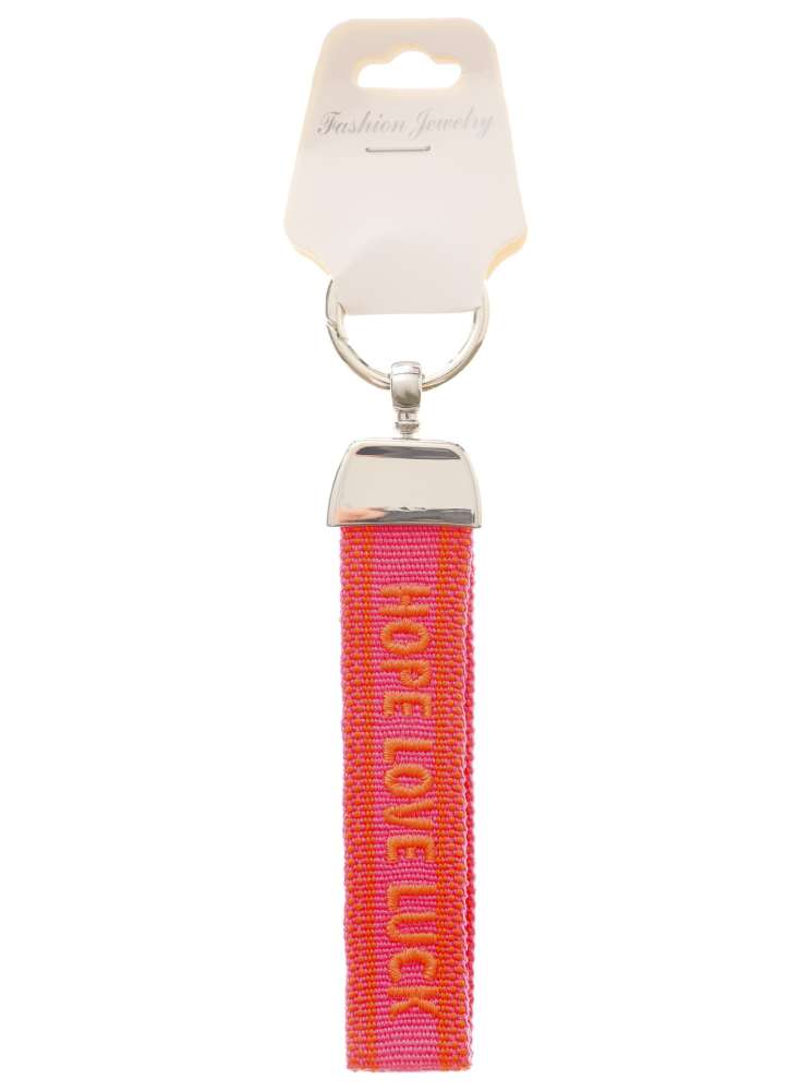 💕 Zwillingsherz Schlüsselanhänger "Hope Love Luck" Pink