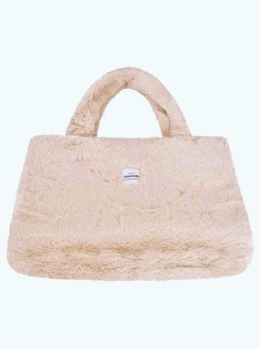💕 Zwillingsherz Shopper XXL "Fake Fur" Creme