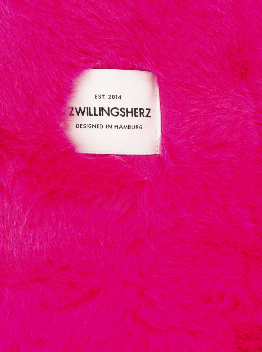 💕 Zwillingsherz Shopper XXL "Fake Fur" Pink