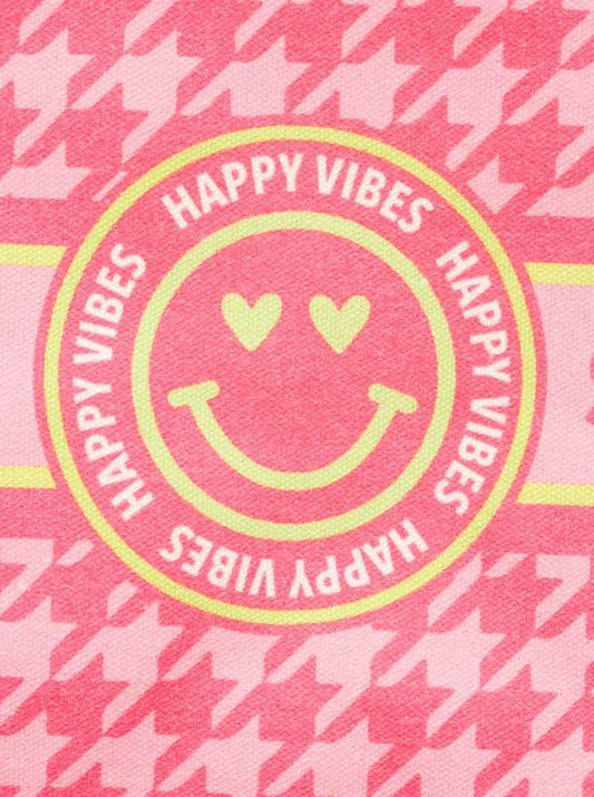 💕 Zwillingsherz Kosmetiktasche "Happy Vibes & Smile" Pouch Pink