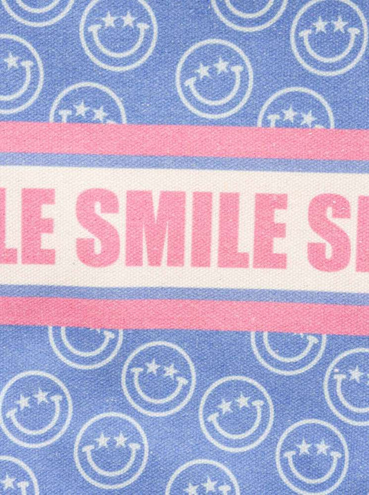 💕 Zwillingsherz Kosmetiktasche "Smile Smile Smile" Pouch Blau