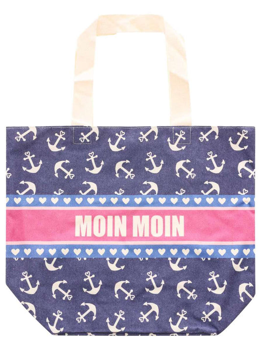 💕 Zwillingsherz Tasche Shopper "Moin Moin" Tote bag Blau