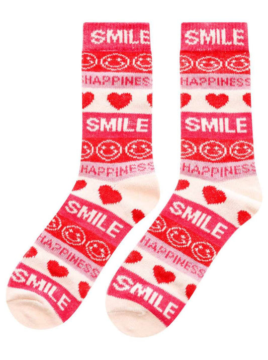 💕 Zwillingsherz Socken "Smile" Pink