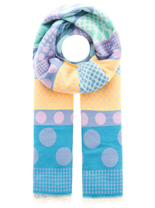 💕 Zwillingsherz Schal "Color Mix" XXL Kuschelschal Blau