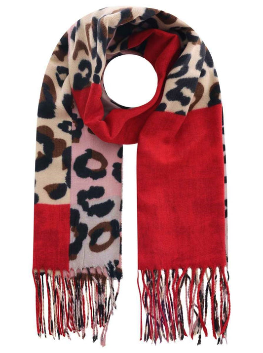Schal "Leo & Colors" Kuschelschal Rot