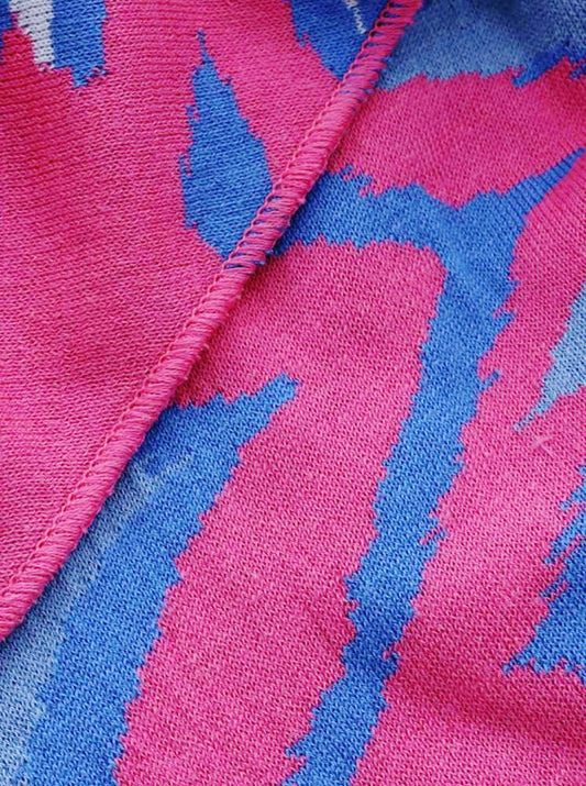 💕 Zwillingsherz Dreieckstuch "Dizzy" Baumwolle Blau Pink
