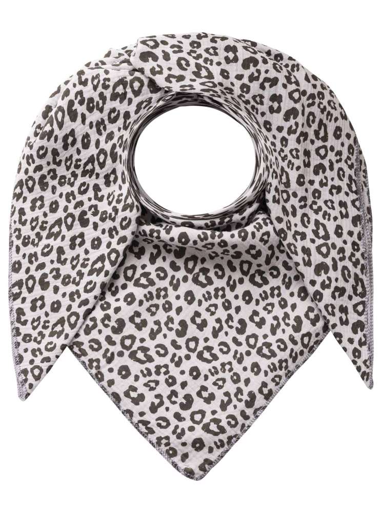 💕 Zwillingsherz Dreieckstuch "Leo & Colors" Musselin Viereck Grau
