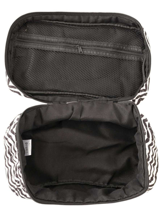 💕 Zwillingsherz Kosmetiktasche "Wellen" Schwarz