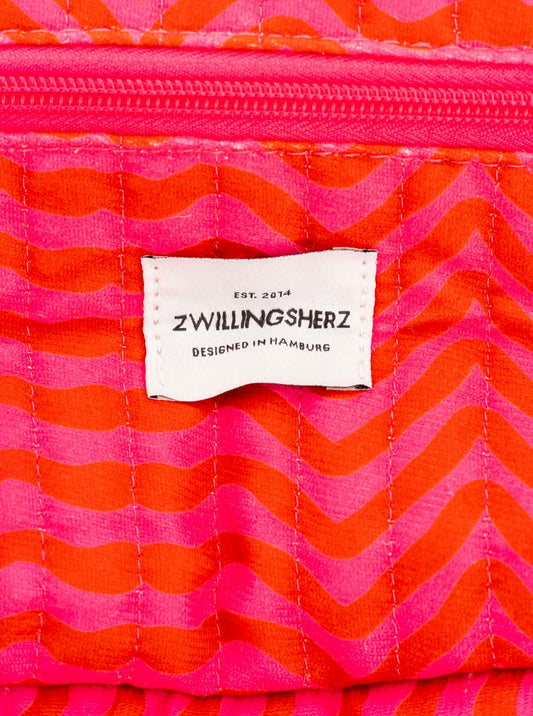 💕 Zwillingsherz Kosmetiktasche "Wellen" Pink