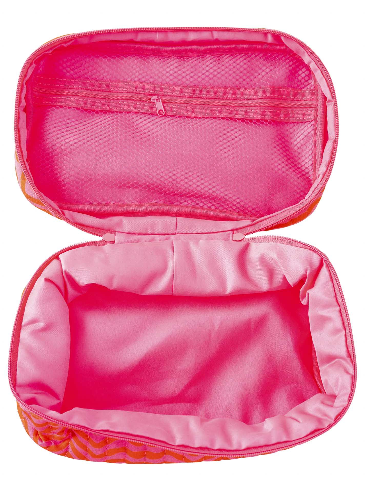 💕 Zwillingsherz Kosmetiktasche "Wellen" Pink