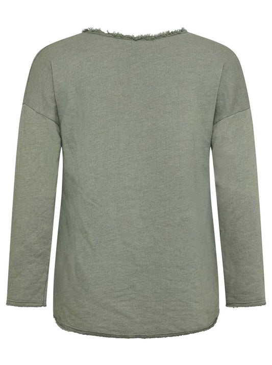 💕 Zwillingsherz Pullover Pulli "Elisabeth" Baumwolle Khaki