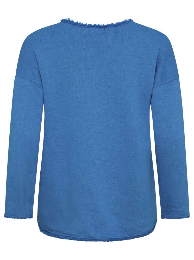 💕 Zwillingsherz Pullover Pulli "Elisabeth" Baumwolle Royalblau