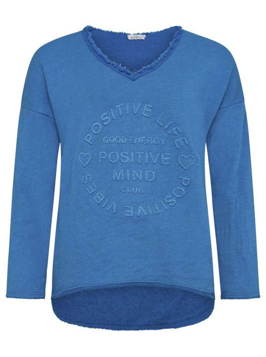 💕 Zwillingsherz Pullover Pulli "Elisabeth" Baumwolle Royalblau