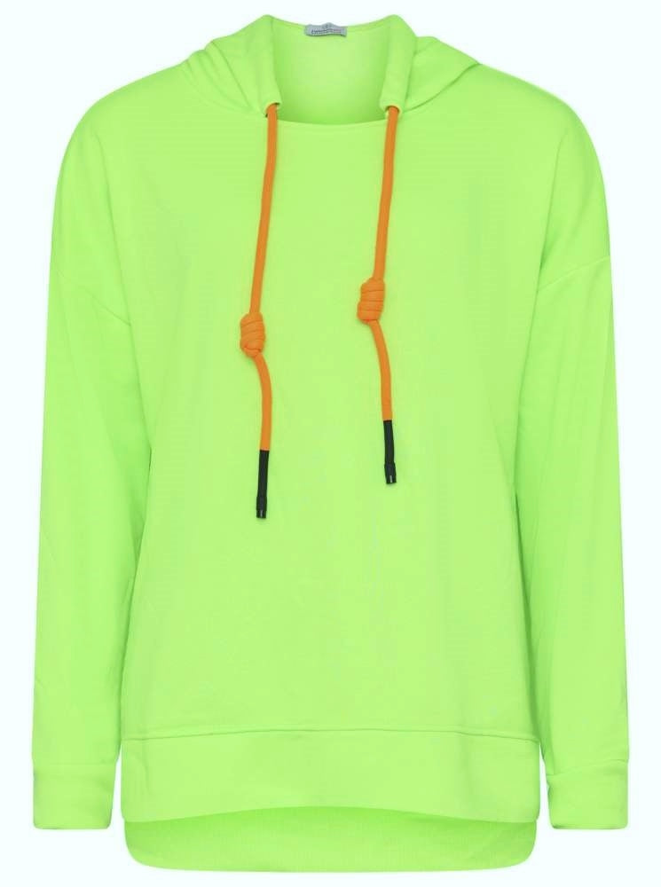 💕 Zwillingsherz Hoodie Sweatshirt "Neon Collection" Baumwolle Grün