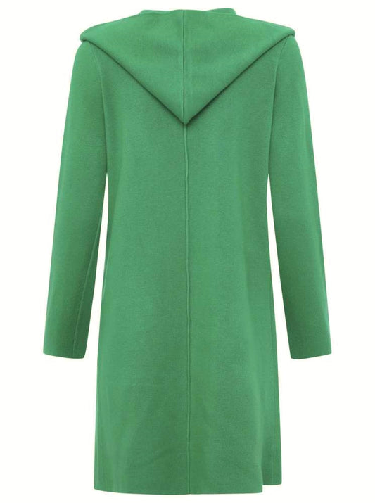 💕 Zwillingsherz Strickjacke "Janina Basic" Strickmantel offen Grün