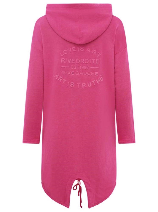 💕 Zwillingsherz Sweatshirt Jacke "Love is Art" Sweater Baumwolle Pink