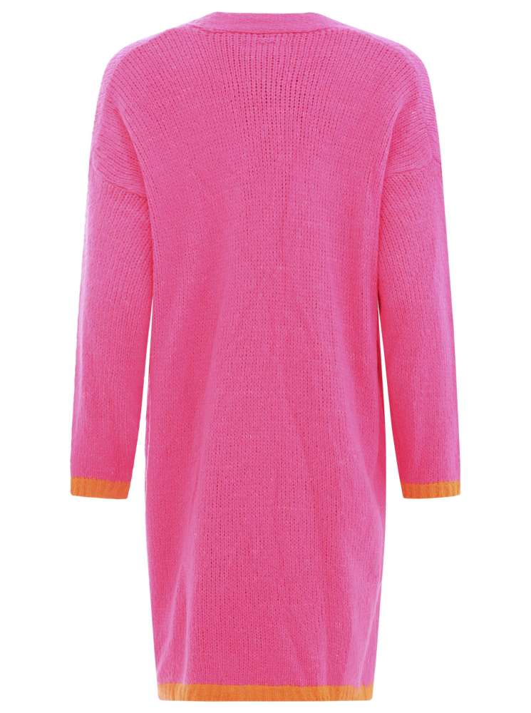 💕 Zwillingsherz Strickjacke "FloridaZh" Wolle Neonpink