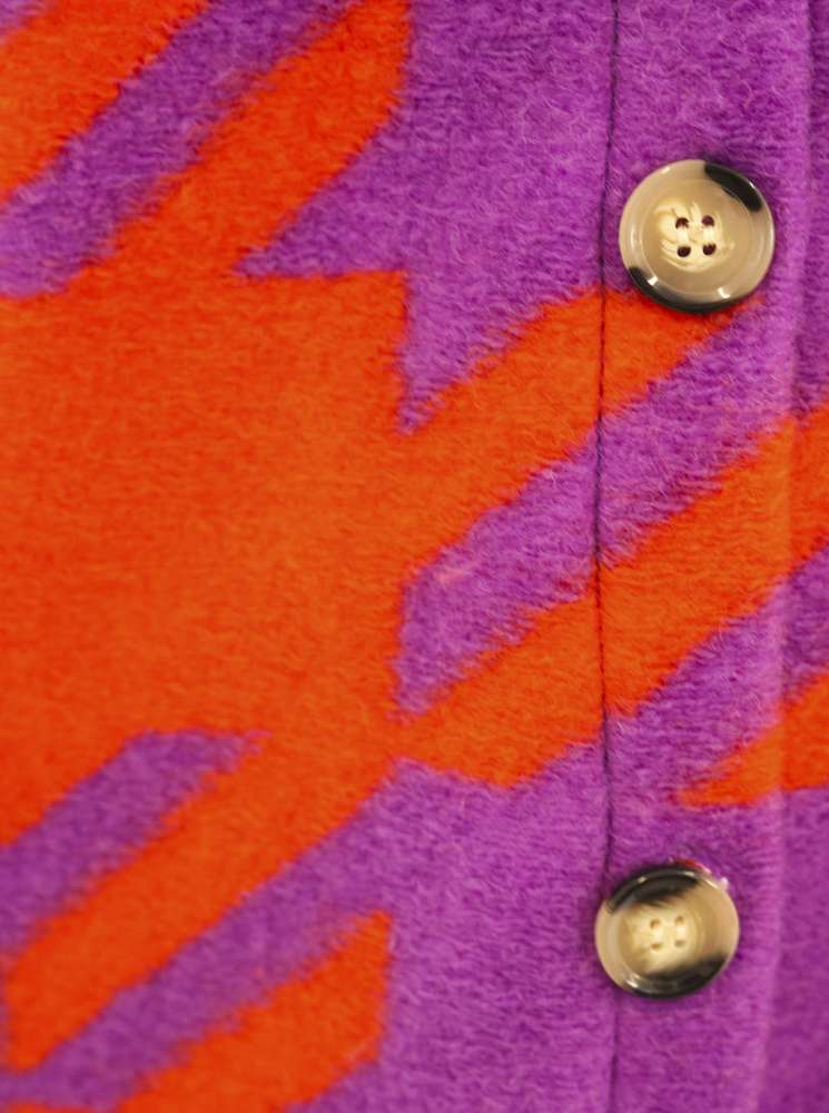 💕 Zwillingsherz Wolljacke "Whistler" Wolle Lila Orange