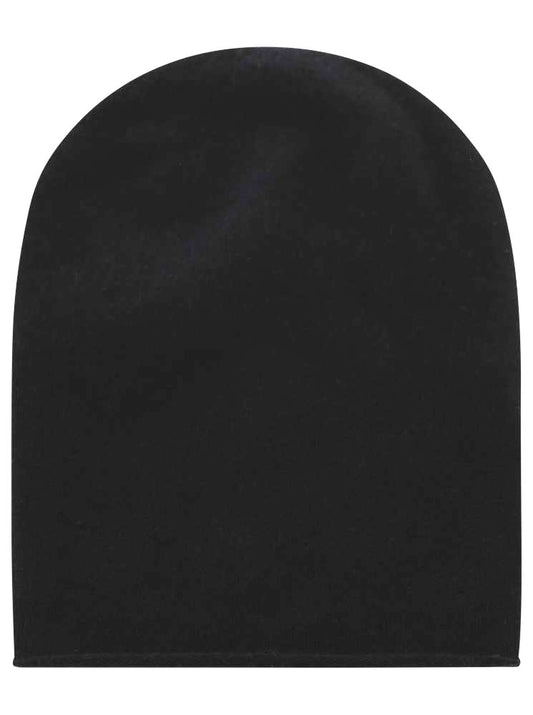 💕 Zwillingsherz Herren Mütze Beanie 100 % Kaschmir Schwarz