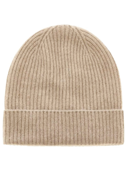 💕 Zwillingsherz Mütze "Ribbon Pattern" 100 % Kaschmir Umschlag Beige