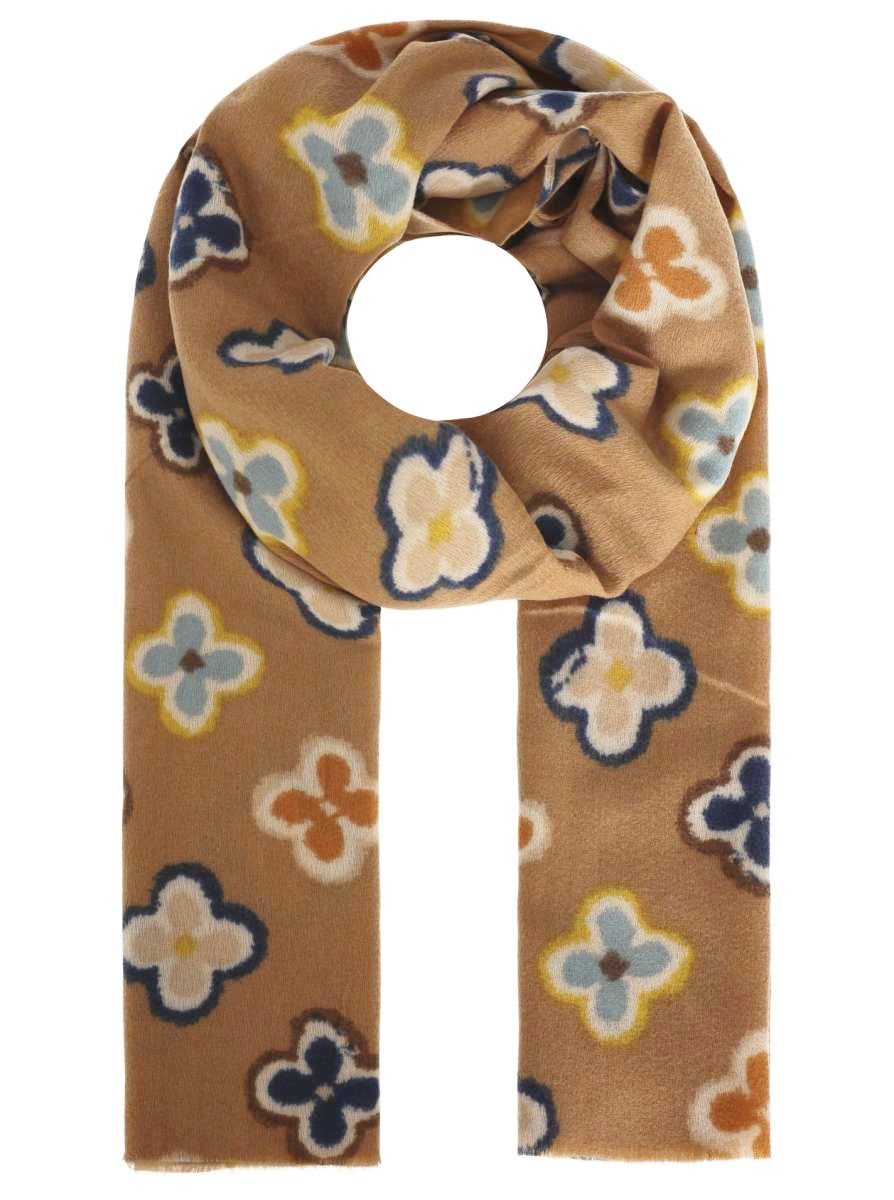 💕 Zwillingsherz Schal "Lotusblüte" Beige
