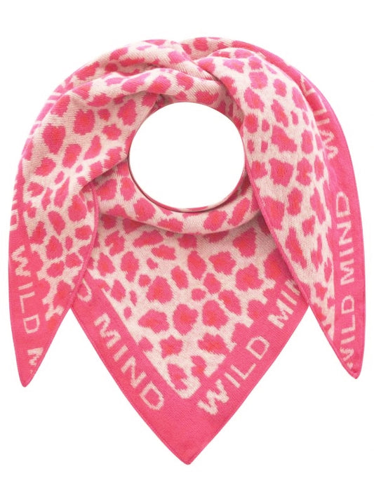 💕 Zwillingsherz Dreieckstuch " Leo Wild Mind" Wolle Kaschmir Beige Pink Orange
