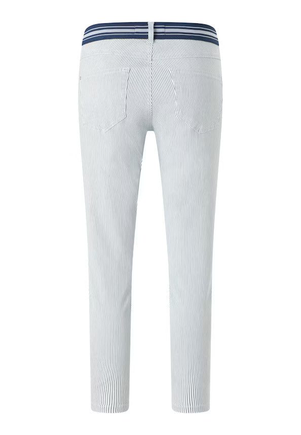 Angels Jeans Ornella Streifen Sportiy mit Dehnbund 5 Pocket verkürzt Blue