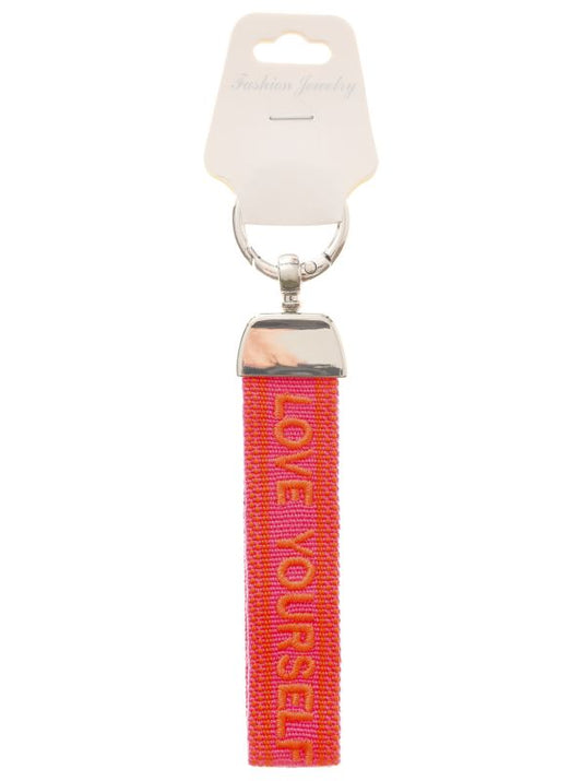 💕 Zwillingsherz Schlüsselanhänger "Love Yourself" Pink