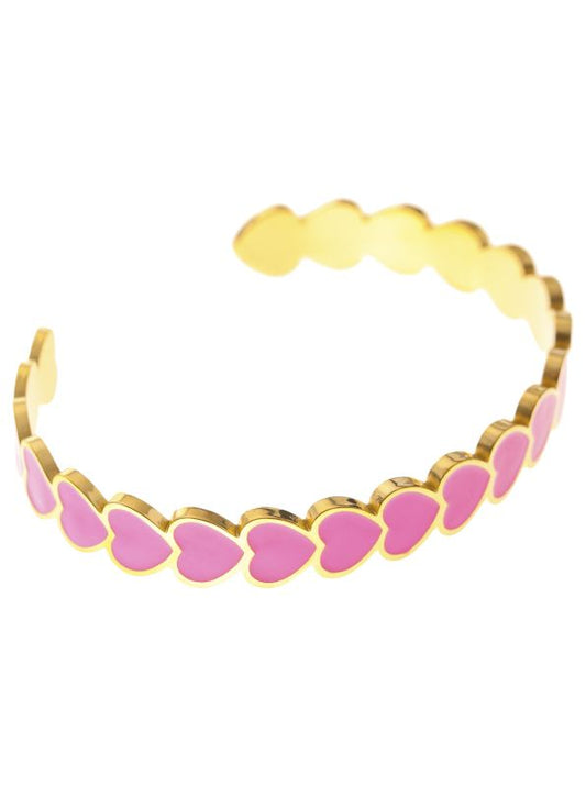 💕 Zwillingsherz Armreif "Herzen" Pink