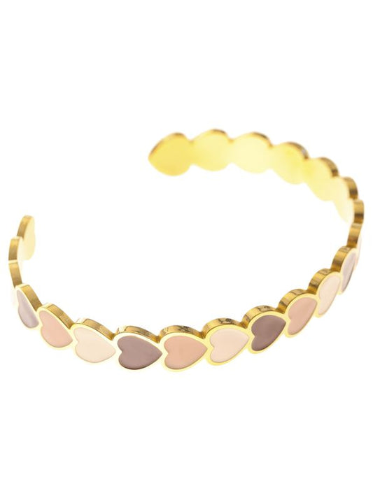 💕 Zwillingsherz Armreif "Herzen" Braun