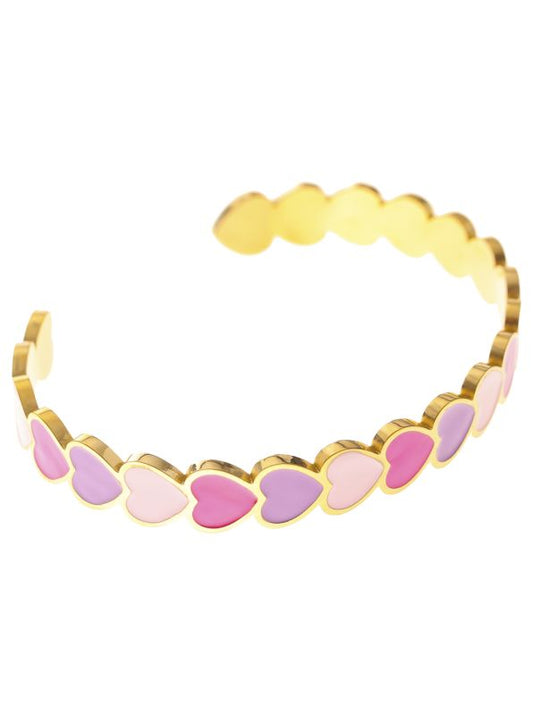 💕 Zwillingsherz Armreif "Herzen" Flieder