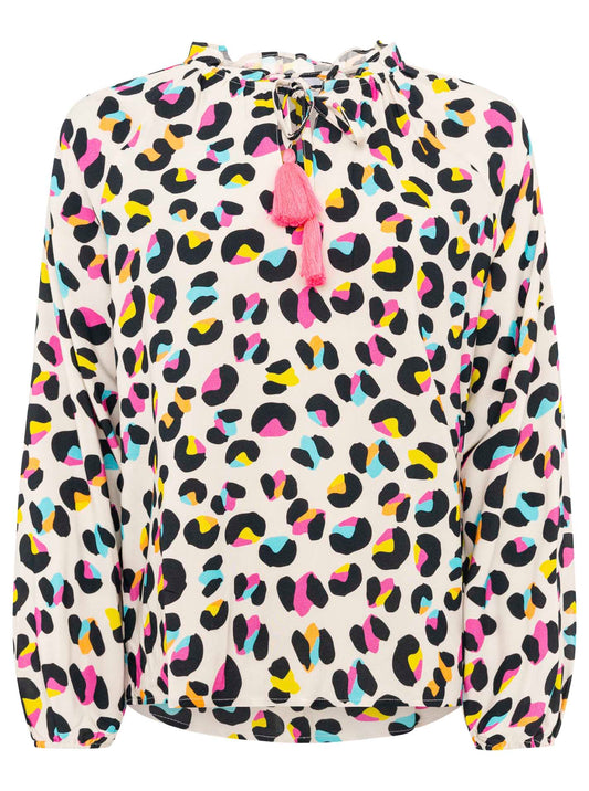 💕 Zwillingsherz Bluse "Crazy Leo" Viskose Multi