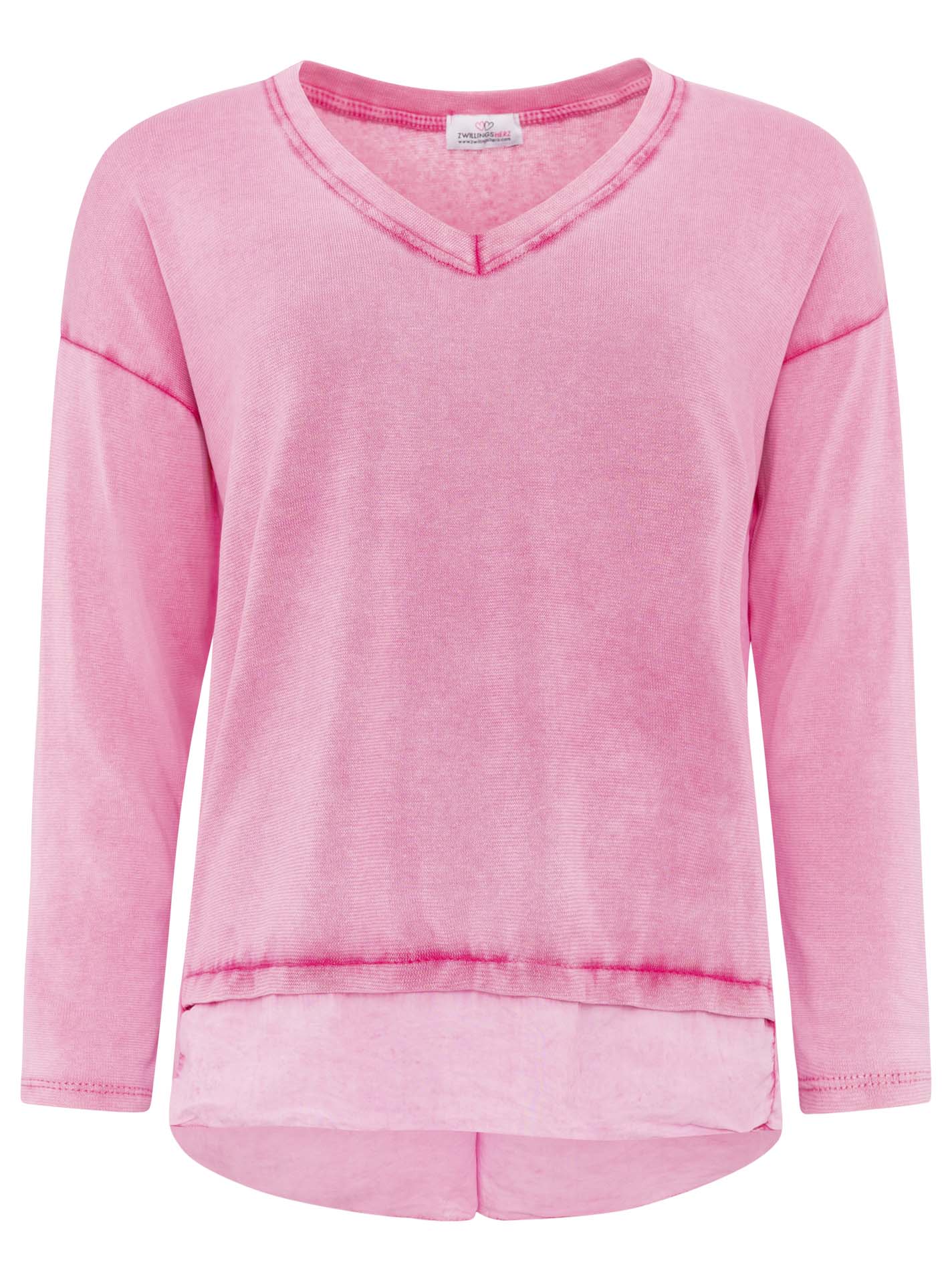 💕 Zwillingsherz Sweatshirt "Washed Out" Oversized Pink
