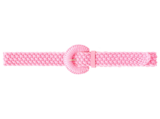 Gürtel Stoffgürtel "Sommer" geflochten Rosa