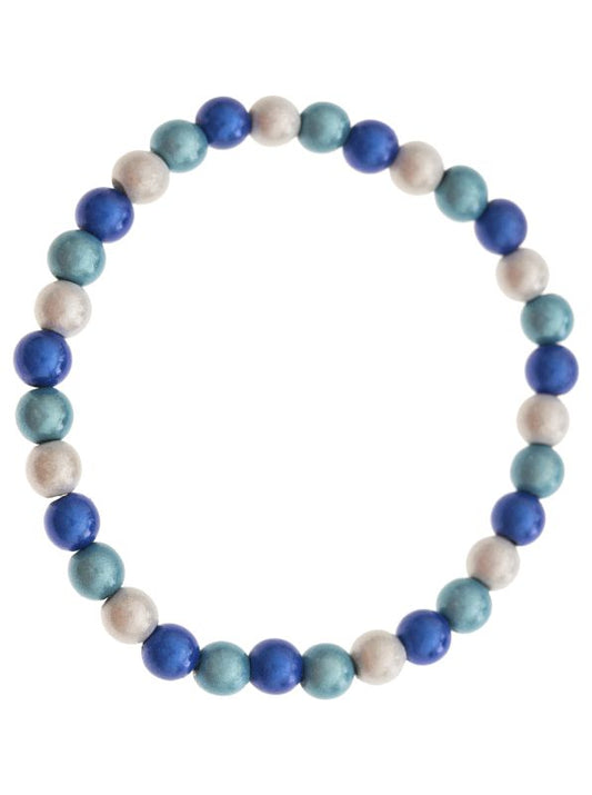 💕 Zwillingsherz Armband "Kleine leuchtende Perlen" Blau