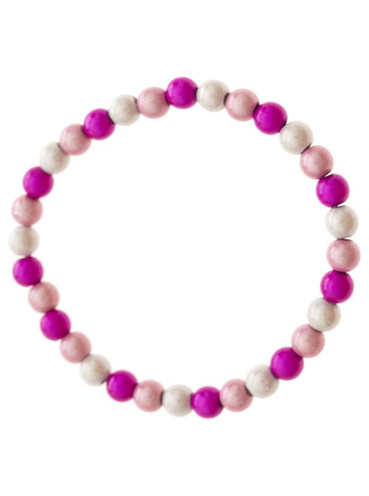 💕 Zwillingsherz Armband "Kleine leuchtende Perlen" Pink