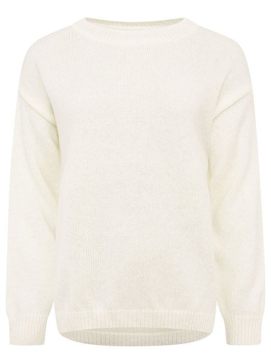 💕 Zwillingsherz Oversized Strick Pullover "Berlin" Creme