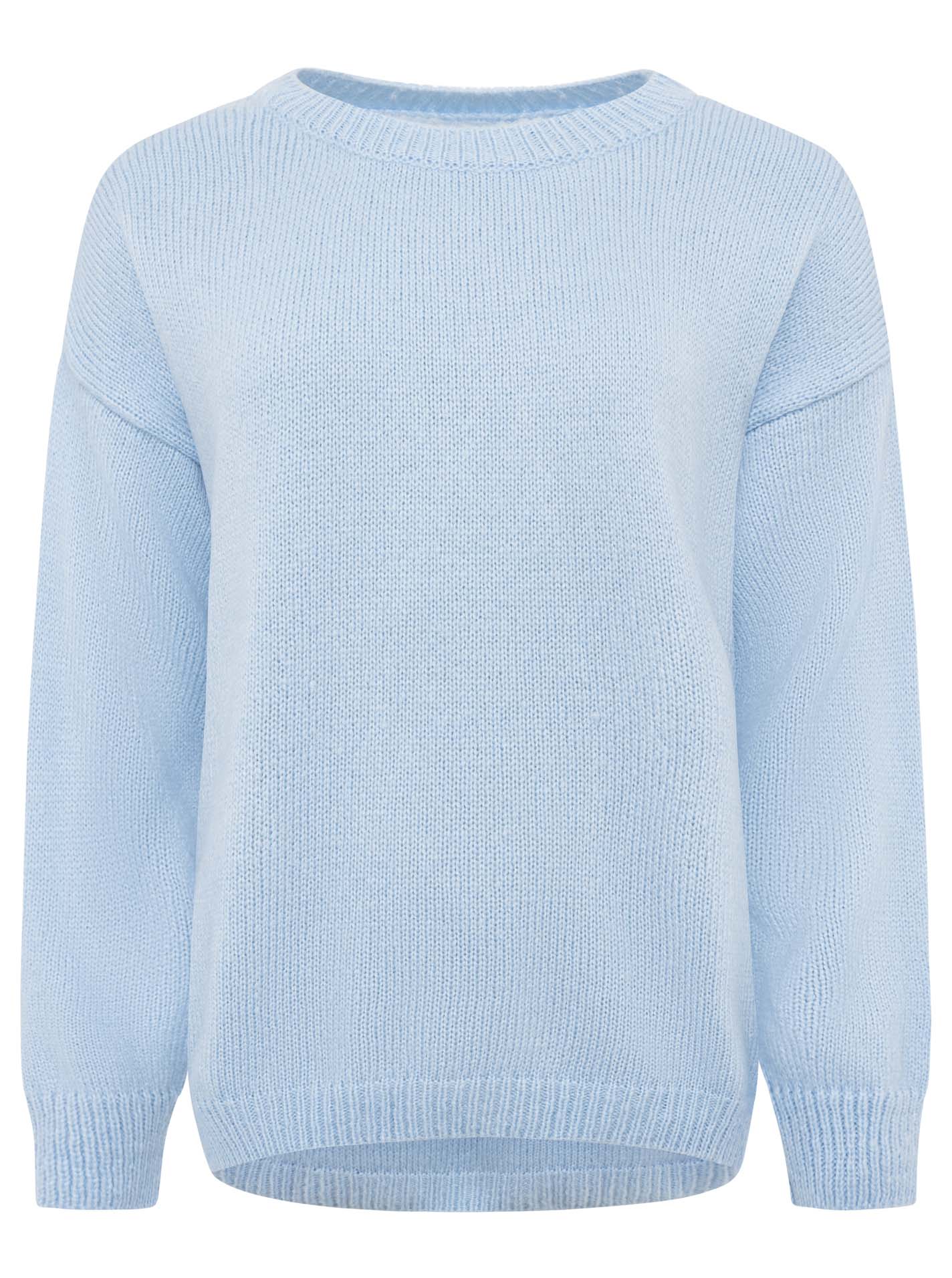 💕 Zwillingsherz Oversized Strick Pullover "Berlin" Hellblau