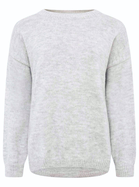 💕 Zwillingsherz Oversized Strick Pullover "Berlin" Grau