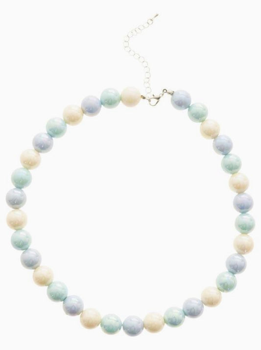 💕 Zwillingsherz Kette "Summer Pearls" Türkis