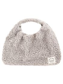 💕 Zwillingsherz Shopper XXL "Fury Patch" Tasche Grau