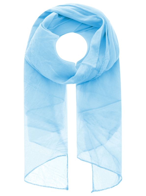 Schal Tuch "Basic Uni" Baumwolle Seide Aqua