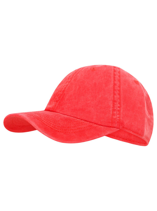 💕 Zwillingsherz Cap "Uni" 100 % Baumwolle Rot