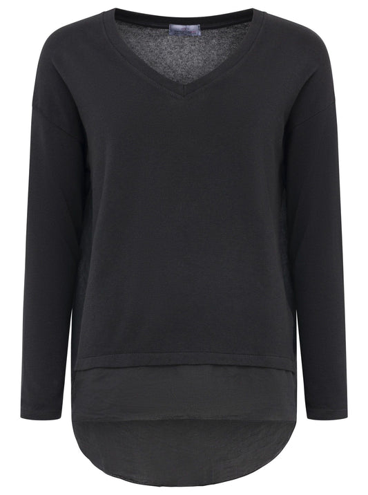 💕 Zwillingsherz Sweatshirt "Washed Out" Oversized Schwarz