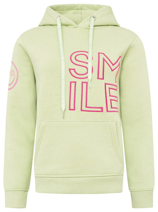 💕 Zwillingsherz Sweatshirt Hoodie "Alissa" Sweater Baumwolle Salbei
