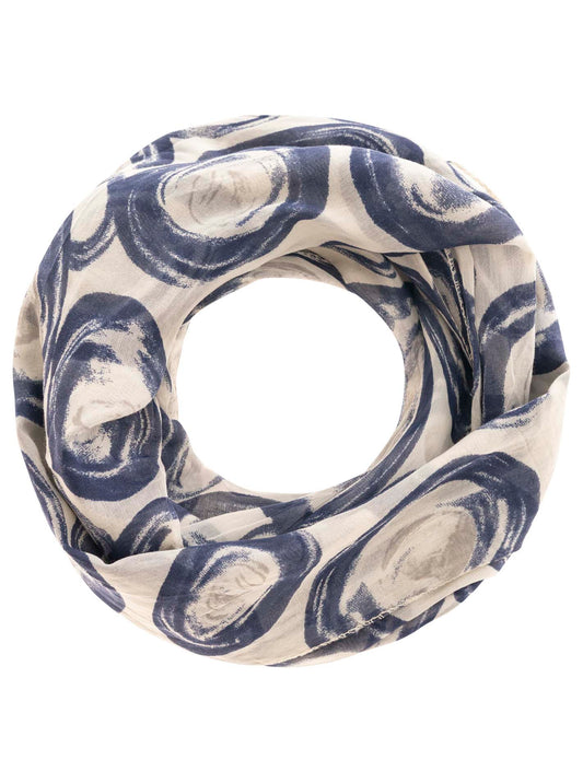 Loop Schal Tuch "Kringel" Baumwolle Seide Beige