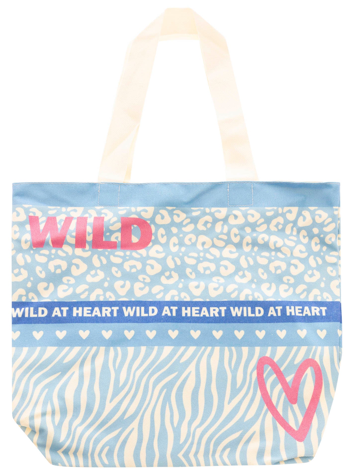 💕 Zwillingsherz Tasche Shopper "Wild Herz" Tote bag Blau